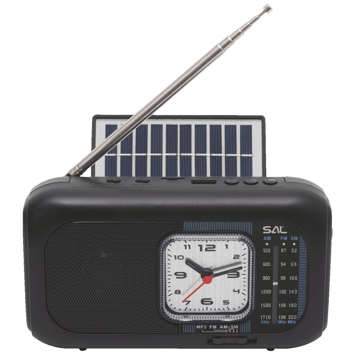 SAL Radio prijemnik sa solarnim napajanjem, FM-AM-SW, Bluetooth - RPH3