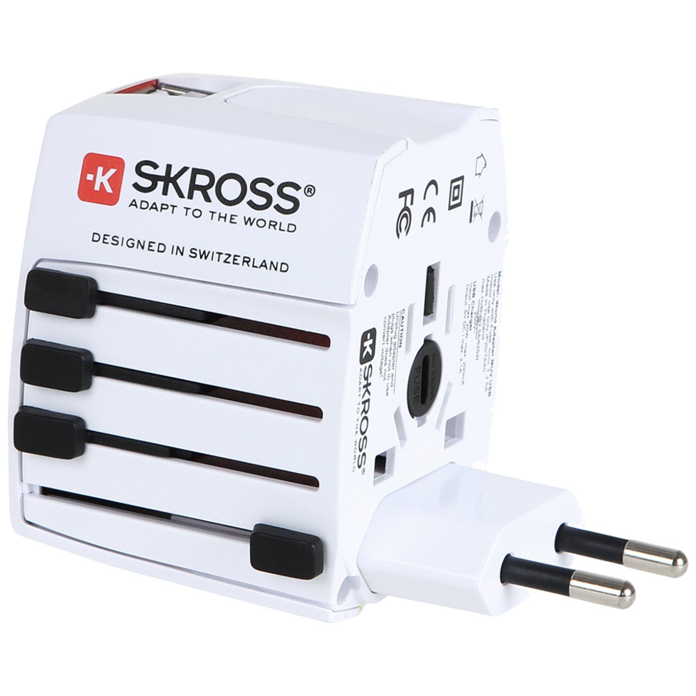 SKROSS Adapter, Putni (Travel), + 2 x USB za punjenje, 2100mAh  - 1.302930