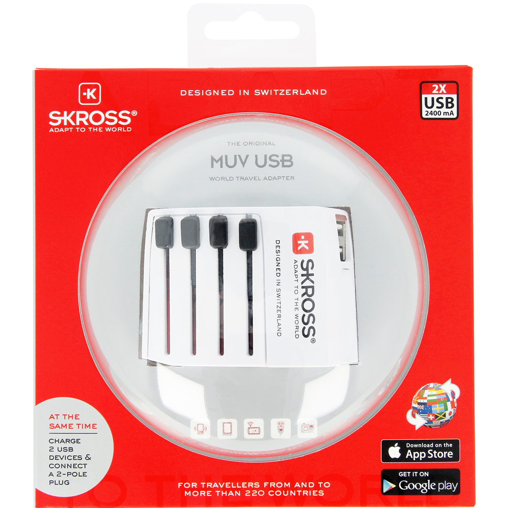 SKROSS Adapter, Putni (Travel), + 2 x USB za punjenje, 2100mAh  - 1.302930