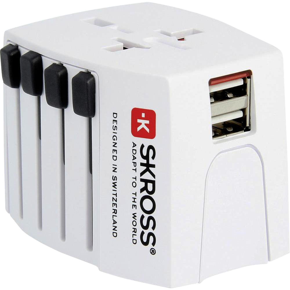 SKROSS Adapter, Putni (Travel), + 2 x USB za punjenje, 2100mAh  - 1.302930