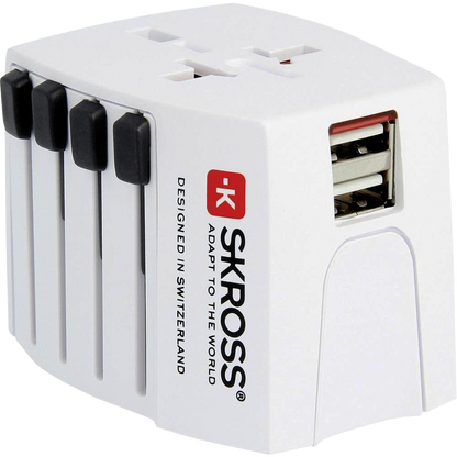 SKROSS Adapter, Putni (Travel), + 2 x USB za punjenje, 2100mAh  - 1.302930