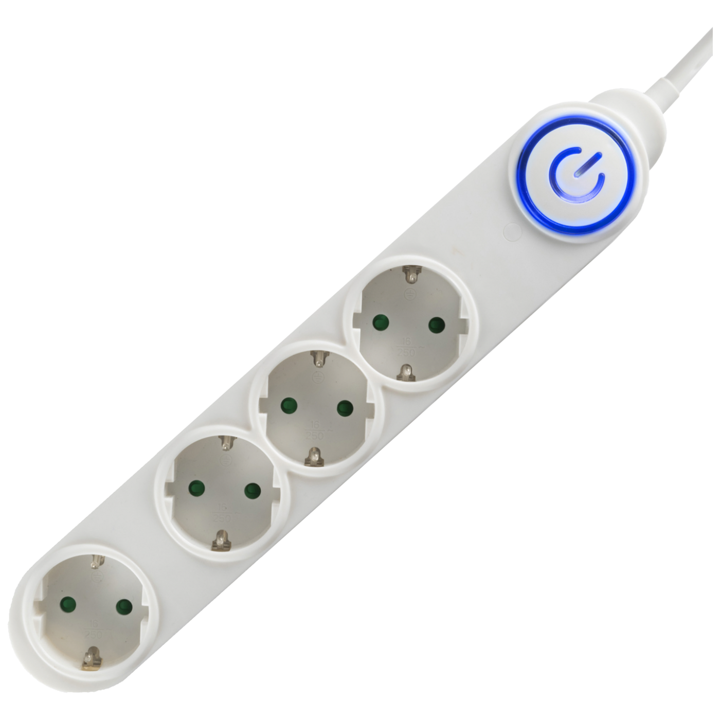 home Produžni kabl, 4 utičnice, 3 x 1,0mm², 1,5met, bijeli - NV 04TK/WH