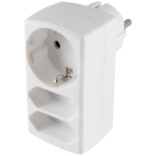 home Strujni razdjeljnik, 1 x shuko + 2 x EURO - NV 131/WH
