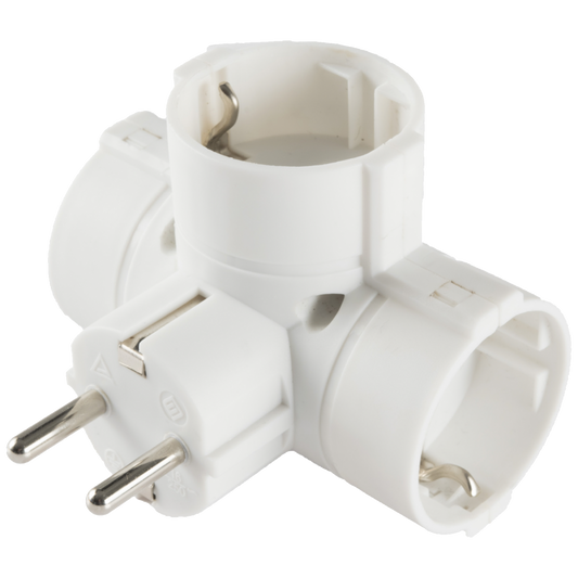 home Strujni razdjeljnik, 3 x schuko utičnice, T oblik - TPF-36