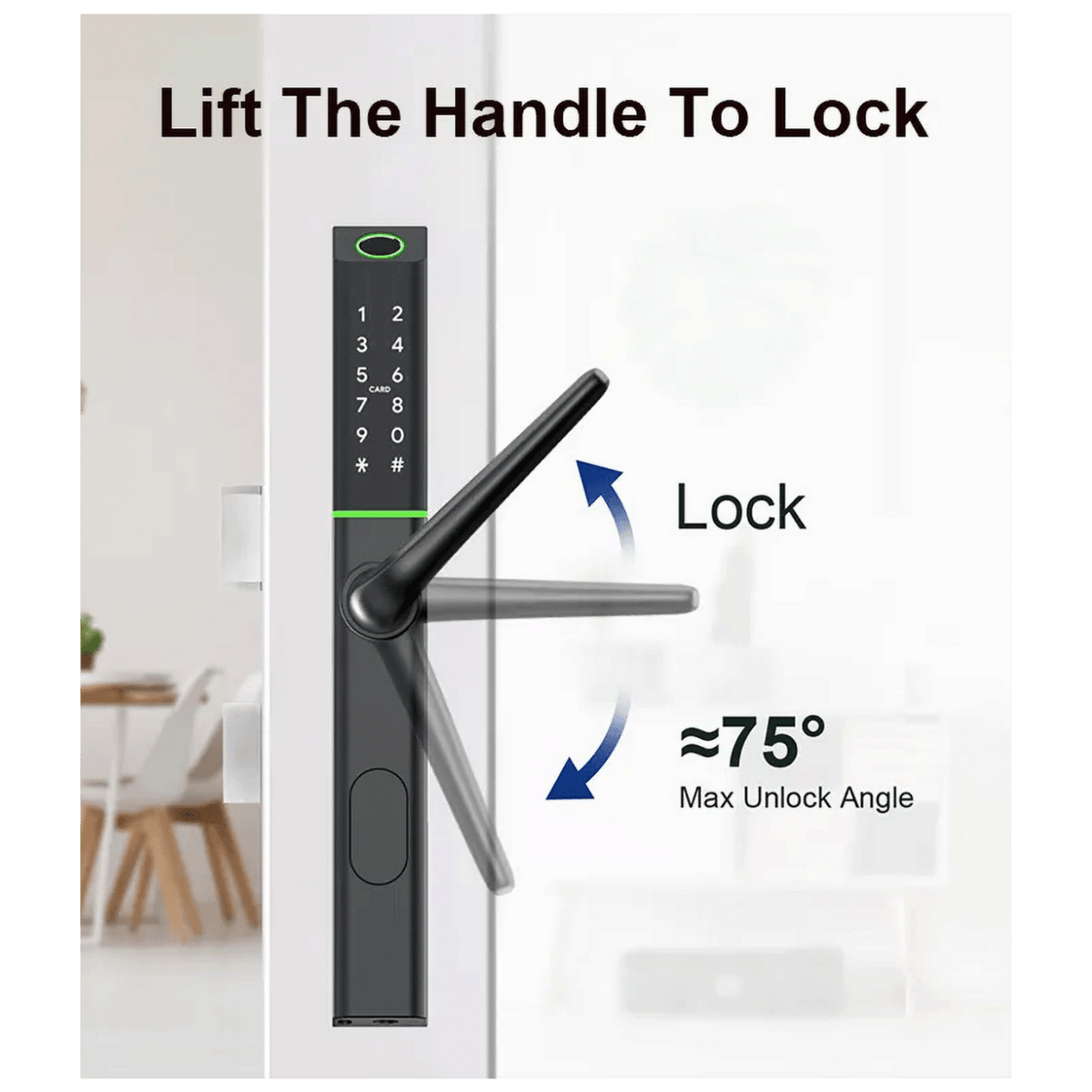 Amiko Home Pametna brava,Bluetooth,WiFi,PIN,RFID,fingerprint,ključ - S3B Smart Lock