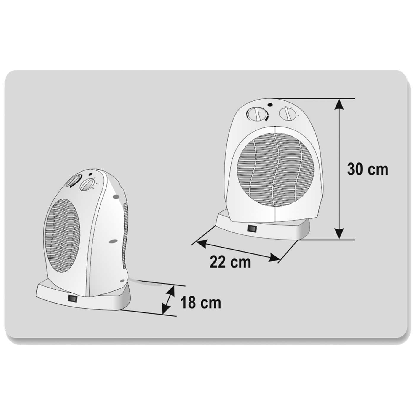 home Grijalica sa ventilatorom, +/- 90°, 2000W - FK 1/O