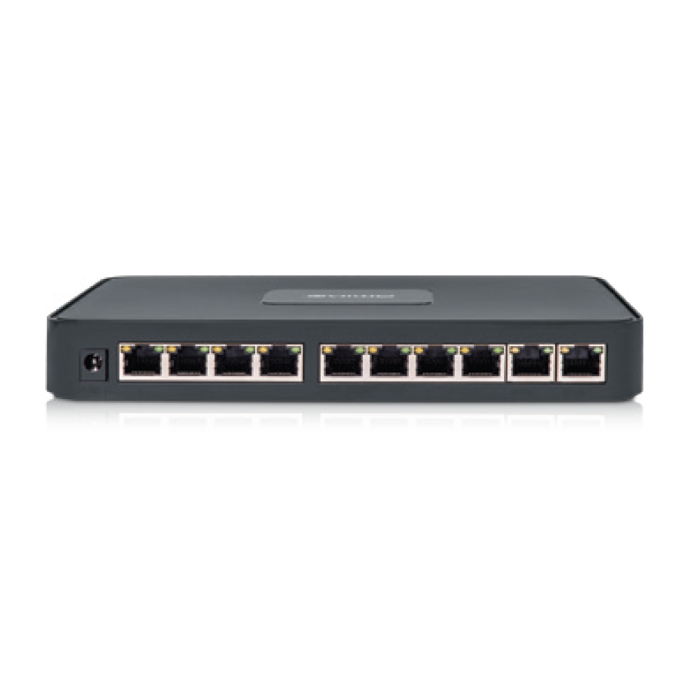 Amiko Home PoE mrežni switch, 10 port RJ-45, 8 PoE, rack ugradnja  - POE SWITCH 8CH+2
