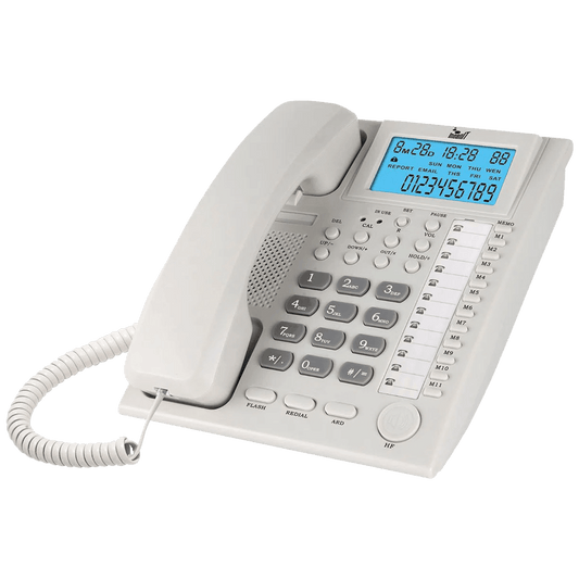 MeanIT Telefon analogni, stolni, LCD zaslon, bijeli - ST200 White