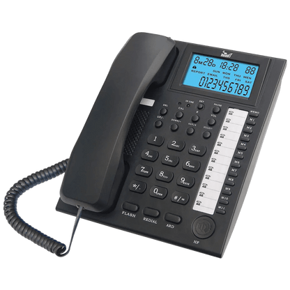 MeanIT Telefon analogni, stolni, LCD zaslon, crni - ST200 Black