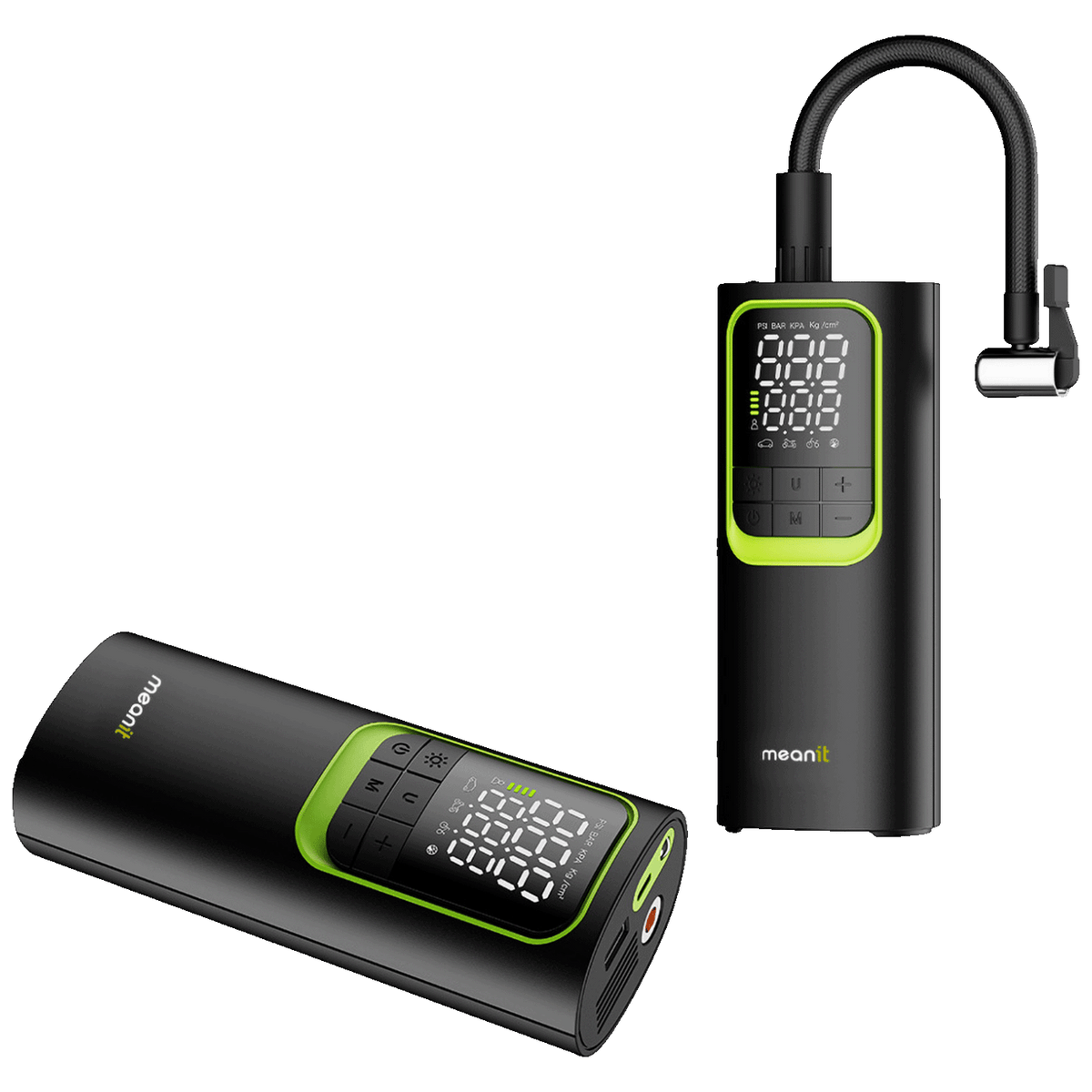 MeanIT Pumpa za gume, do 10 bar., PowerBank, LED lampa, 8000mAh - AP1
