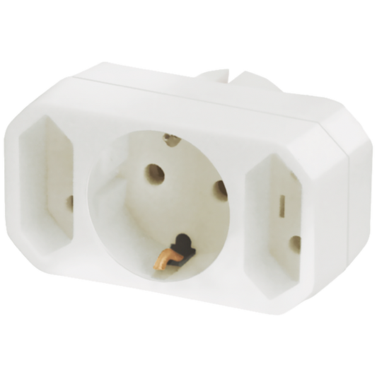 home Strujni razdjeljnik, 2 x EURO + 1 x Shuko utičnica - NV 13/WH