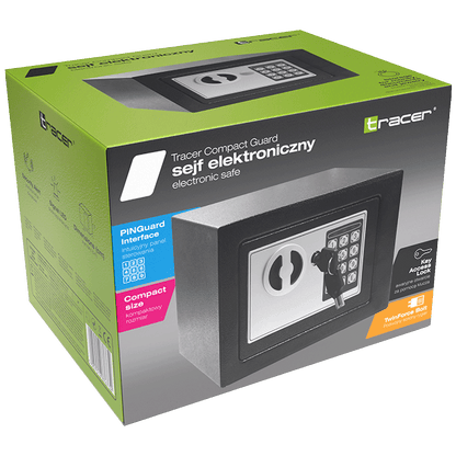 Tracer Sef, PIN code pristup, zaključavanje s ključem - Compact Guard Electronic Safe