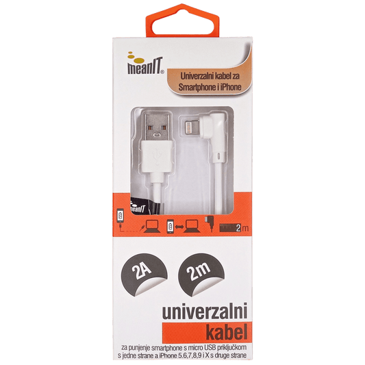 MeanIT USB kabl za smartphone i iPhone, FLIP, 1A - KABEL ZA SMARTPHONE/IPHONE
