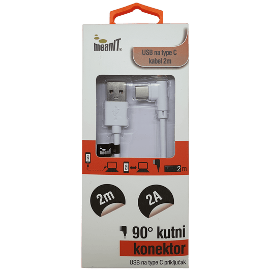 MeanIT USB kabl za smartphone, USB / USB C, 2A - KABEL ZA SMARTPHONE