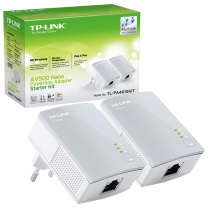 TP-LINK Mrežna strujna utičnica 600Mbps, set 2 kom - TL-PA4010KIT