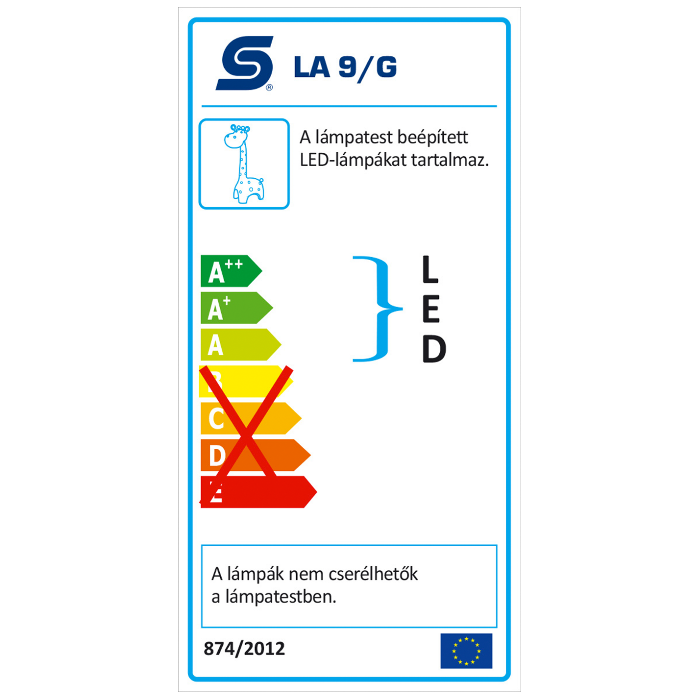 home Lampa, LED, stolna, za dječije sobe, žirafa - LA 9/G