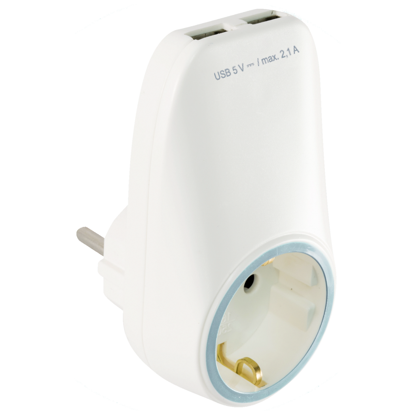 home Punjač kućni za smartphone, tablet,2 x USB, 2.1A + Schuko - NV 2100 USB