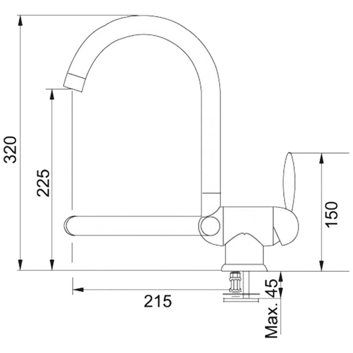 Franke Slavina, jednoručna, krom - Diamante Window