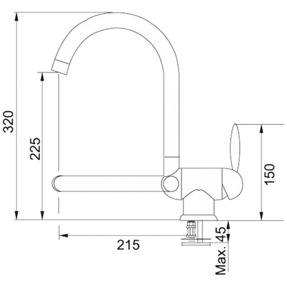 Franke Slavina, jednoručna, krom - Diamante Window