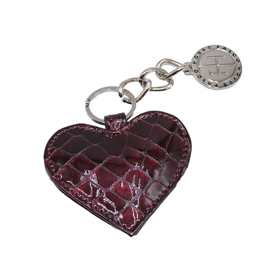 Privjesak srce medaljon, 3413 bordo kroko lak, Falco