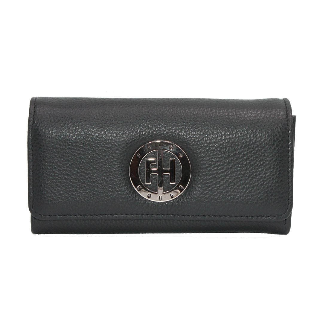 Novčanik ženski kožni, 1555 crni presa, Falco