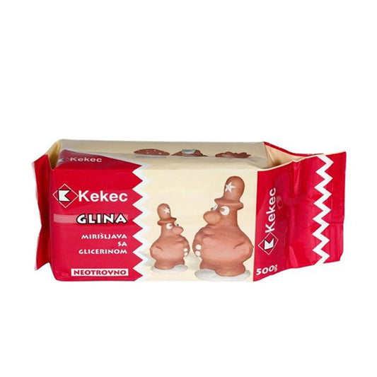 Glina, masa za oblikovanje, bijela 500g, Kekec