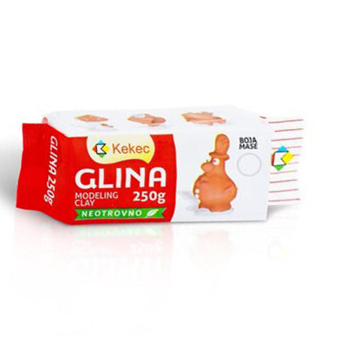 Glina, masa za oblikovanje, bijela 250g, Kekec