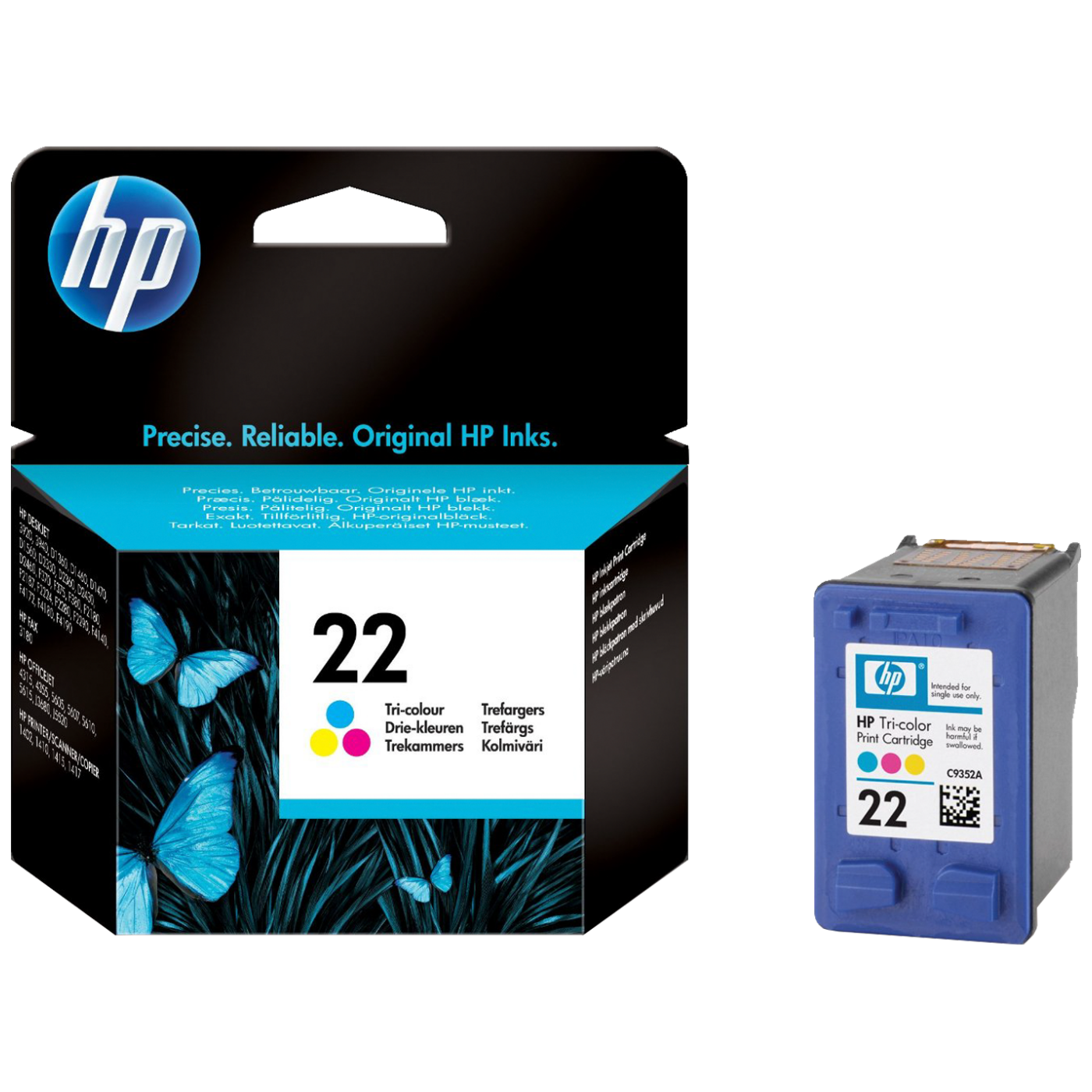 HP Tinta 22 (C9352AE), boje , 5ml, 165 stranica
