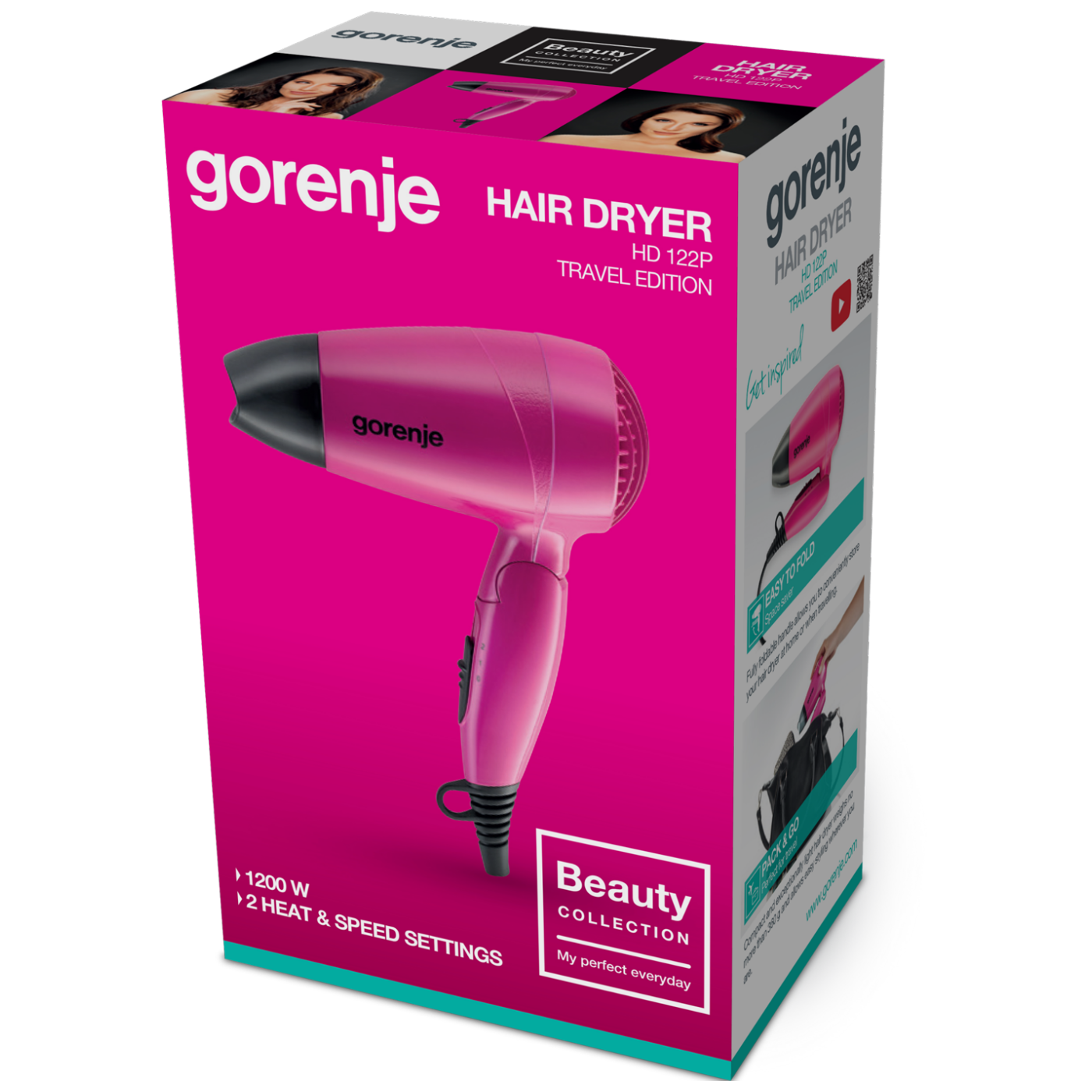 Gorenje Fen za kosu, 1200W, Travel edition - HD122P