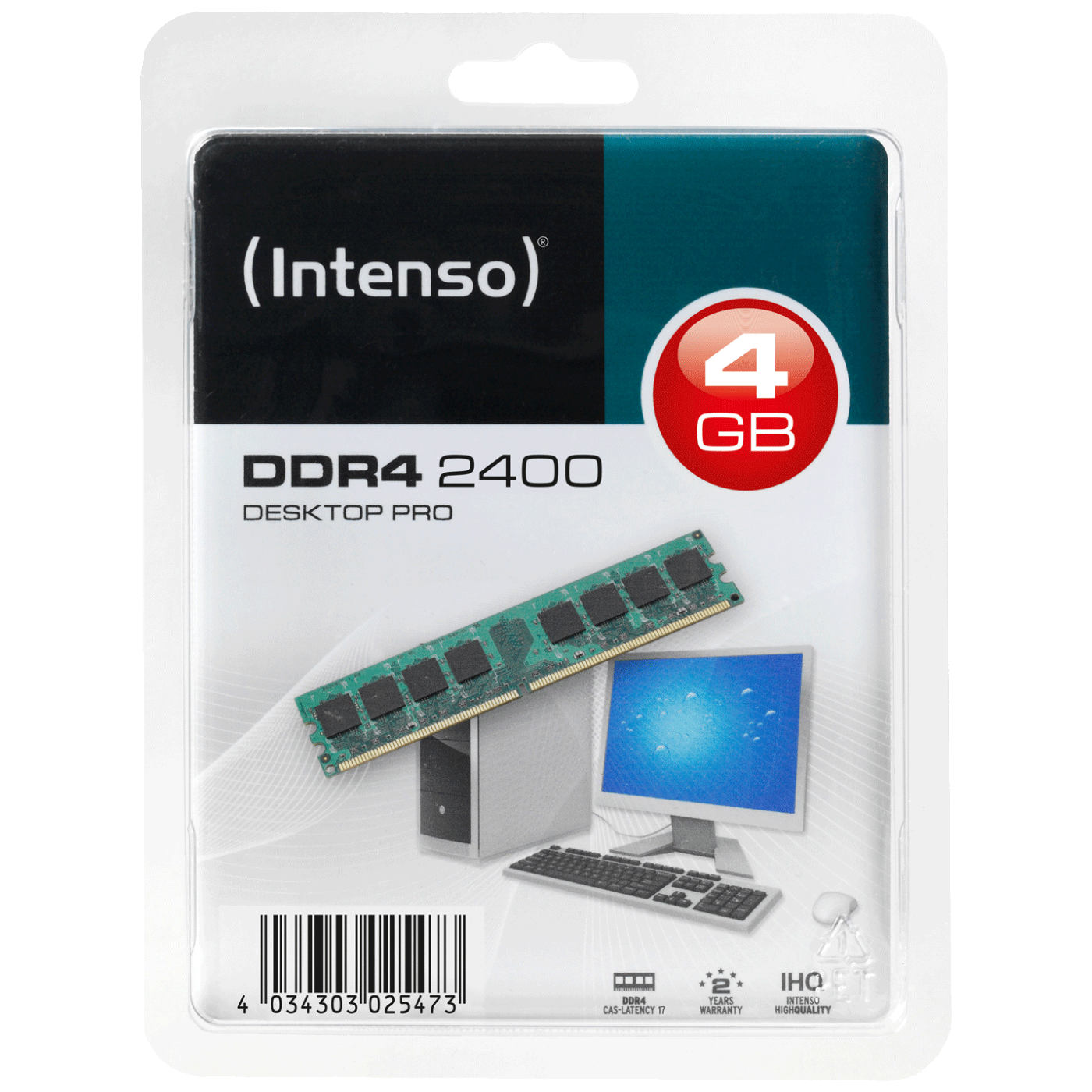 (Intenso) Memorija DDR4 4GB@2400MHz, CL17 - DDR4 Desktop 4GB/2400MHz