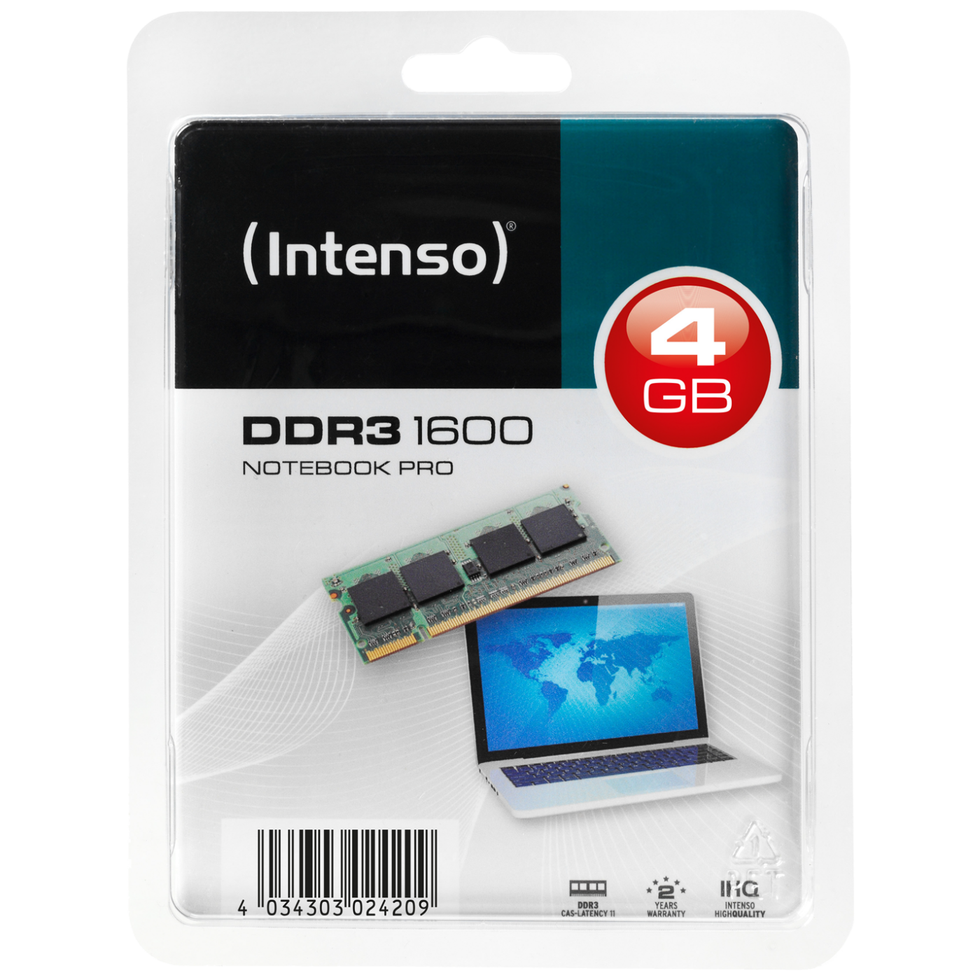 (Intenso) Memorija DDR3 SO-DIMM 4GB@1600MHz, CL11 - DDR3 Notebook 4GB/1600MHz