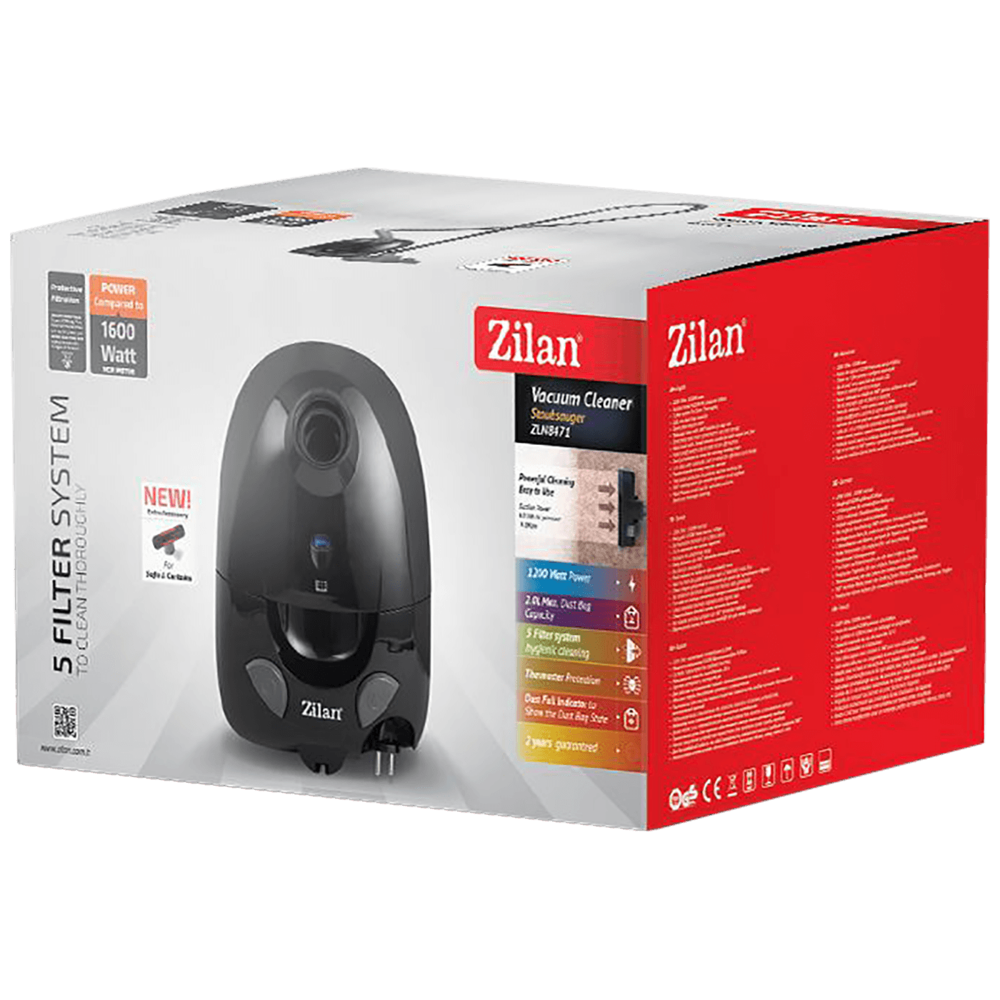 Zilan Usisavač sa vrećicom, 1200/210 W, crna - ZLN8471