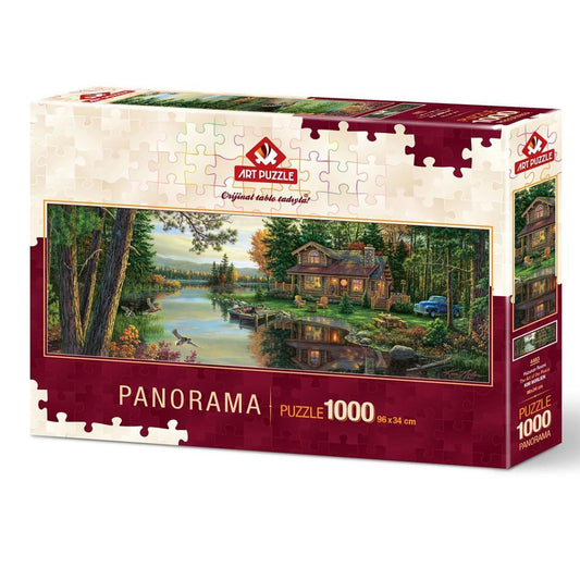 Puzzle Art, Koliba pored rijeke 4483 Panorama, 1000 pcs