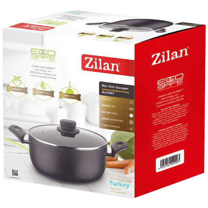 Zilan Lonac sa staklenim poklopcem, granit, 28 cm - ZLN2003