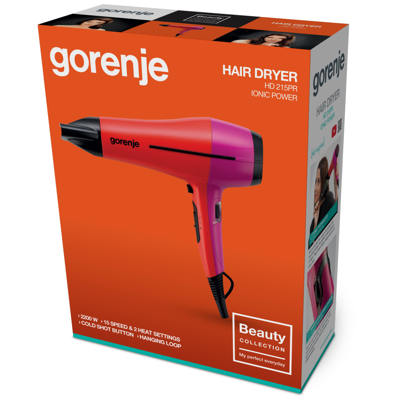 Gorenje Fen za kosu, 2200W, Beauty collection - HD215PR