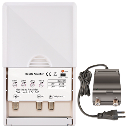 Amiko Pojačalo antensko + LTE / 4G filter sa 2 podesiva ulaza - DOUBLE AMPLIFIER