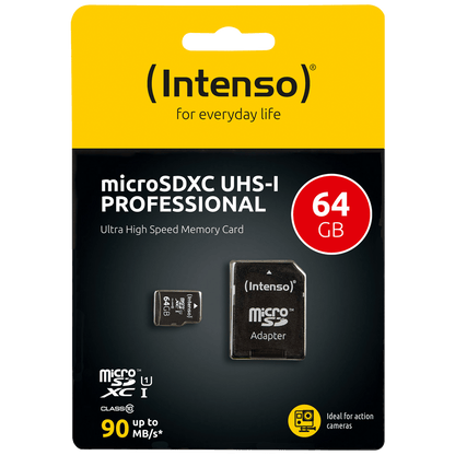 (Intenso) Micro SDHC/SDXC kartica 64GB Class 10, UHS-I +adapter, Pro - MicroSD 64GB Class10 UHS-I Pro