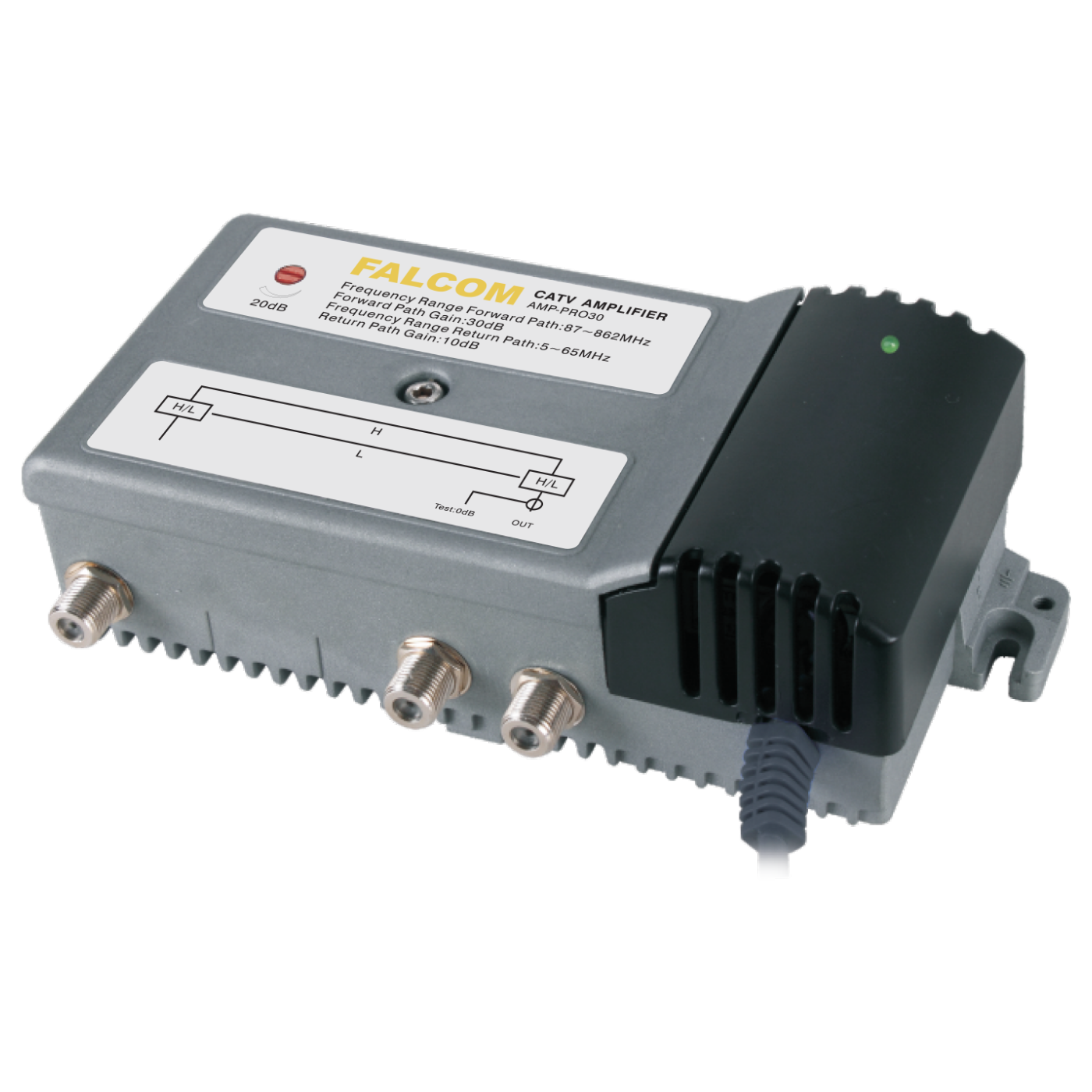 Falcom Distribucijsko pojačalo 30db sa povratnim pojasom - AMP-PRO30