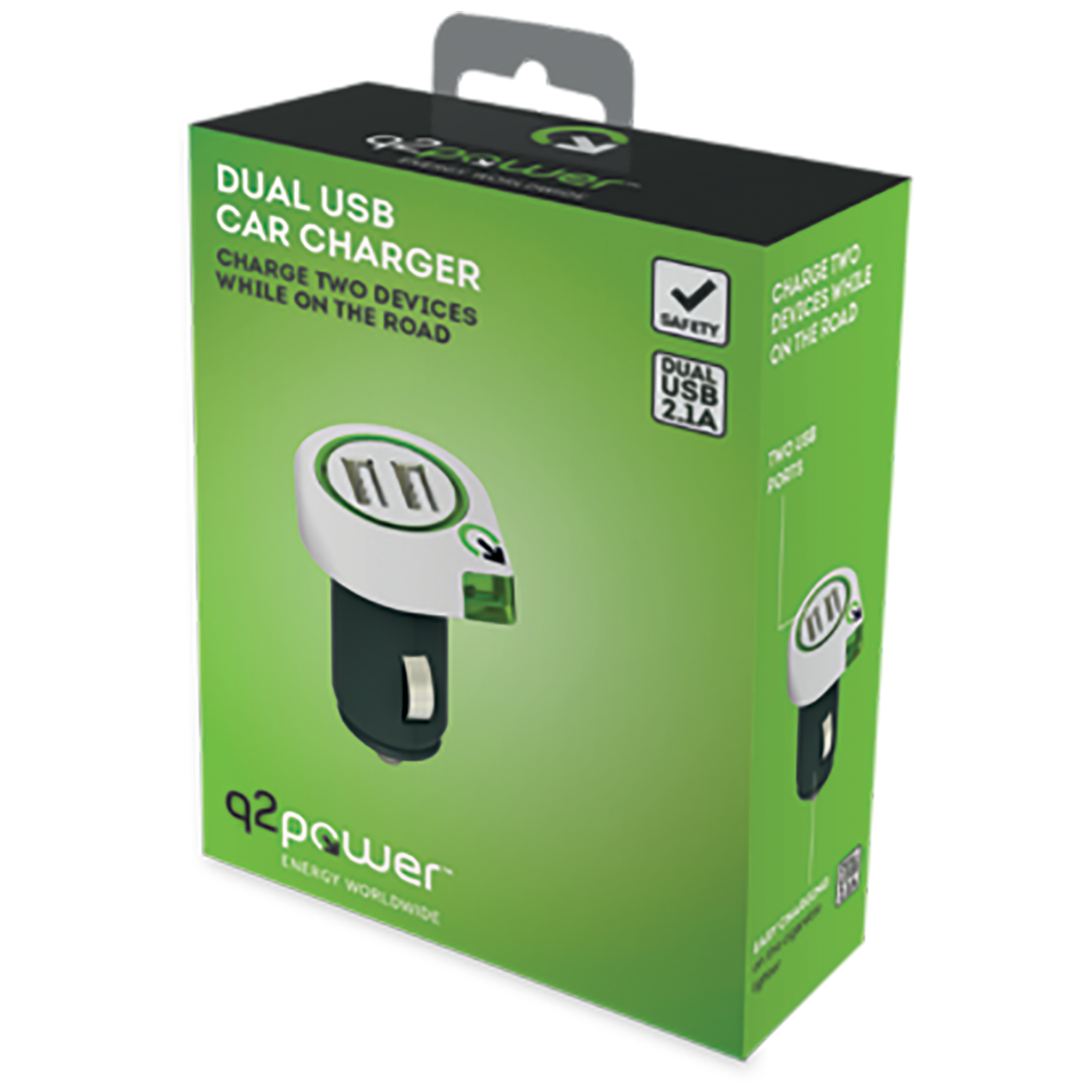 q2power Auto punjač, Dual USB, 2.1A - DUAL USB CAR CHARGER