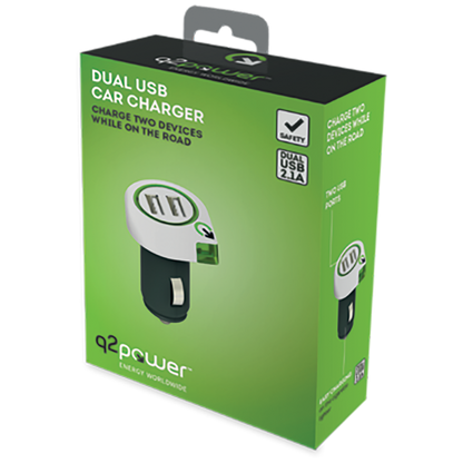 q2power Auto punjač, Dual USB, 2.1A - DUAL USB CAR CHARGER