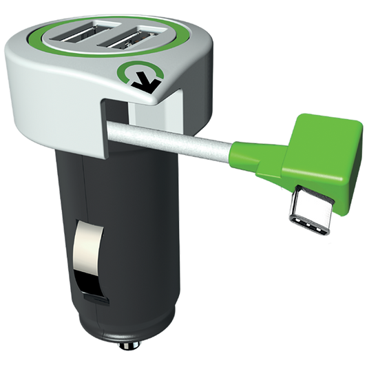 q2power Auto punjač, Dual USB, 3.1A, type C konektor - TRIPLE USB CAR CHARGER C