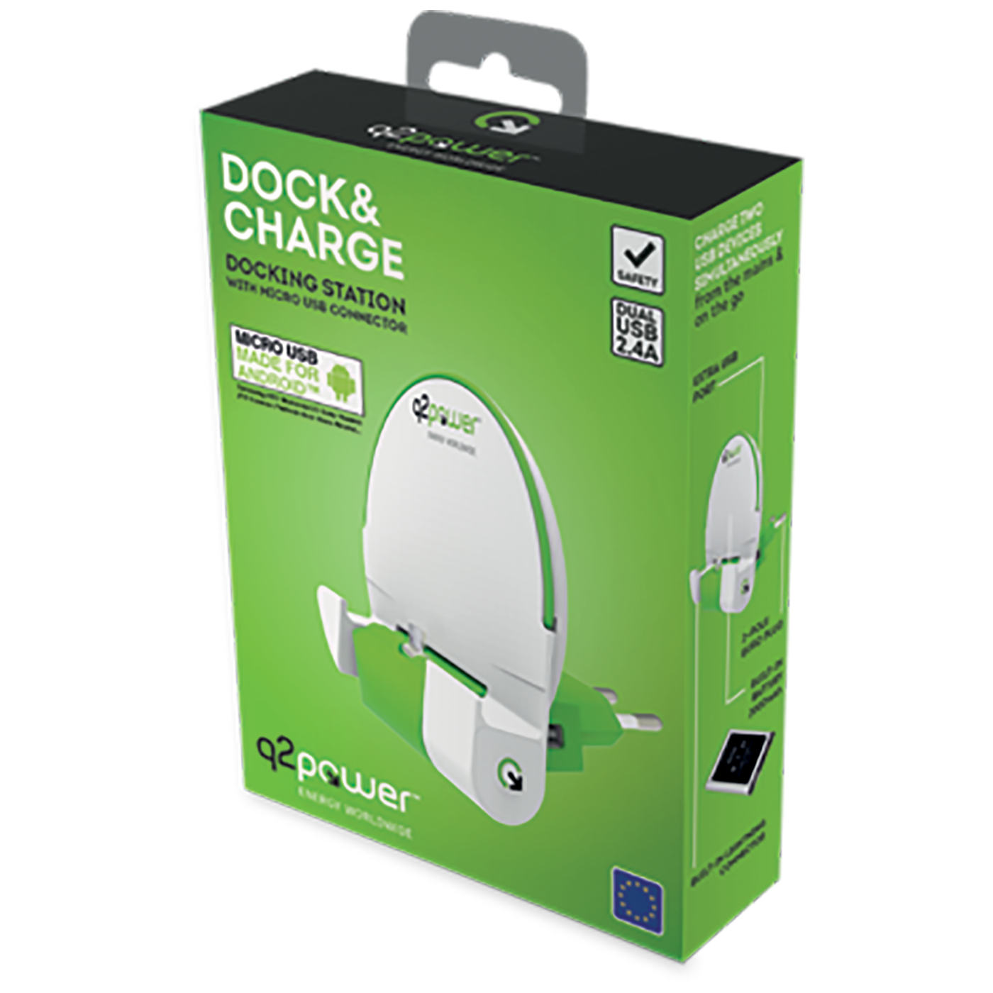 q2power Docking station sa micro USB konektorom - DOCK&CHARGE M EURO
