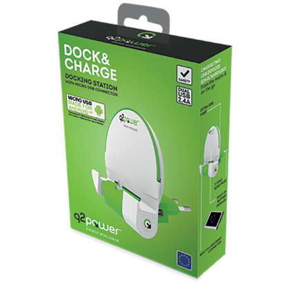 q2power Docking station sa micro USB konektorom - DOCK&CHARGE M EURO
