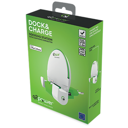 q2power Docking station sa Lightning konektorom - DOCK&CHARGE L EURO