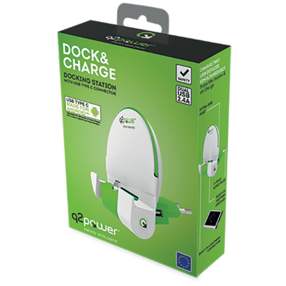 q2power Docking station sa type C konektorom - DOCK&CHARGE C EURO