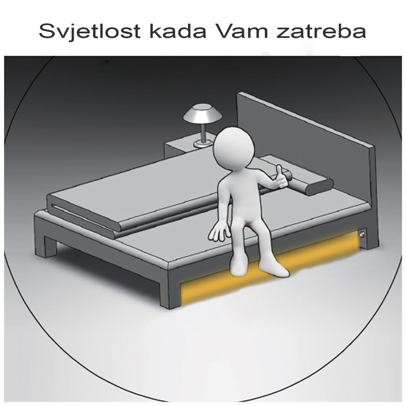 MKC LED traka sa senzorom pokreta, 1.5met - KIT LED