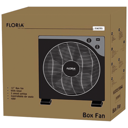 Floria Ventilator, podni, promjer 30 cm, timer, 40 W, crni - ZLN2355