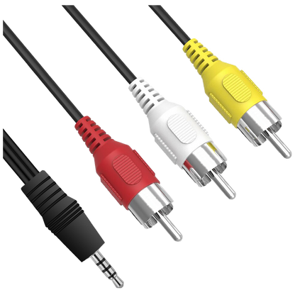 Amiko Činč 3 x RCA na Jack 3.5mm kabl, 1.2 met - Jack 3.5 mm - AV cable (RCA)