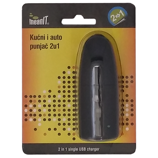 MeanIT Punjač, kućni i auto, 2in1 - KUĆNI I AUTO PUNJAČ, 2IN1