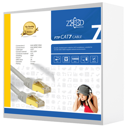 ZED electronic Mrežni FTP kabl, CAT7, dužina 15.0 metara - FTP7/15